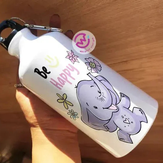 Water Bottle flask -Aluminum -Elephant - WE PRINT