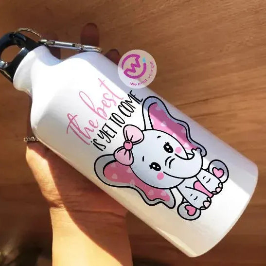 Water Bottle flask -Aluminum -Elephant - WE PRINT