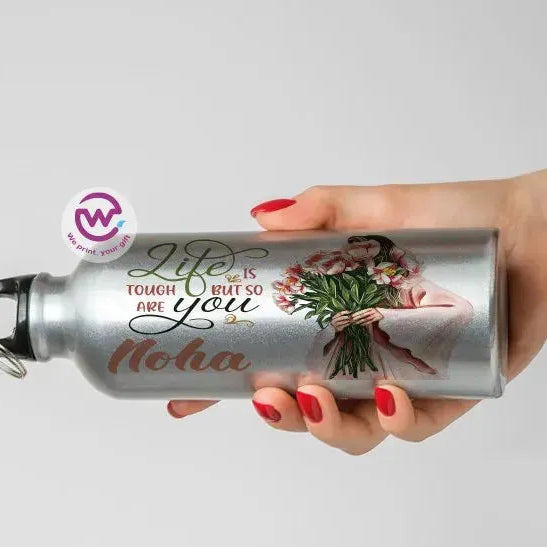Water Bottle flask -Aluminum -English Quotes - WE PRINT