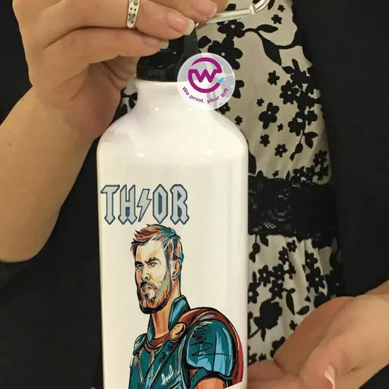 Water Bottle flask -Aluminum -Marvel - WE PRINT