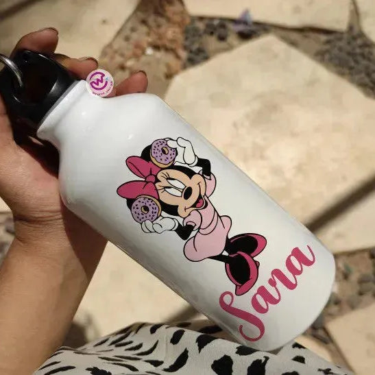 Water Bottle flask -Aluminum -Minnie & mickey - WE PRINT