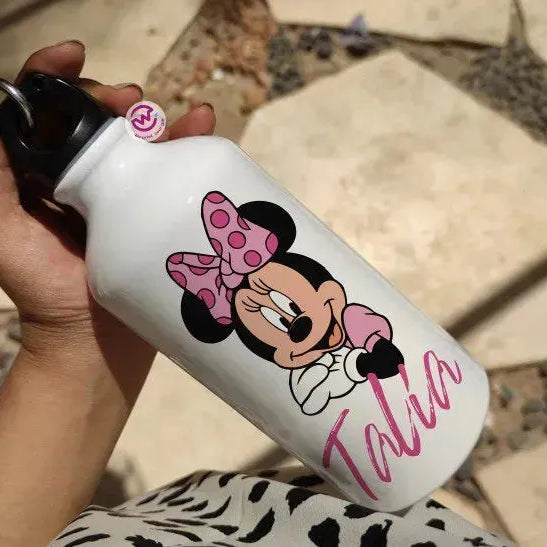 Water Bottle flask -Aluminum -Minnie & mickey - WE PRINT