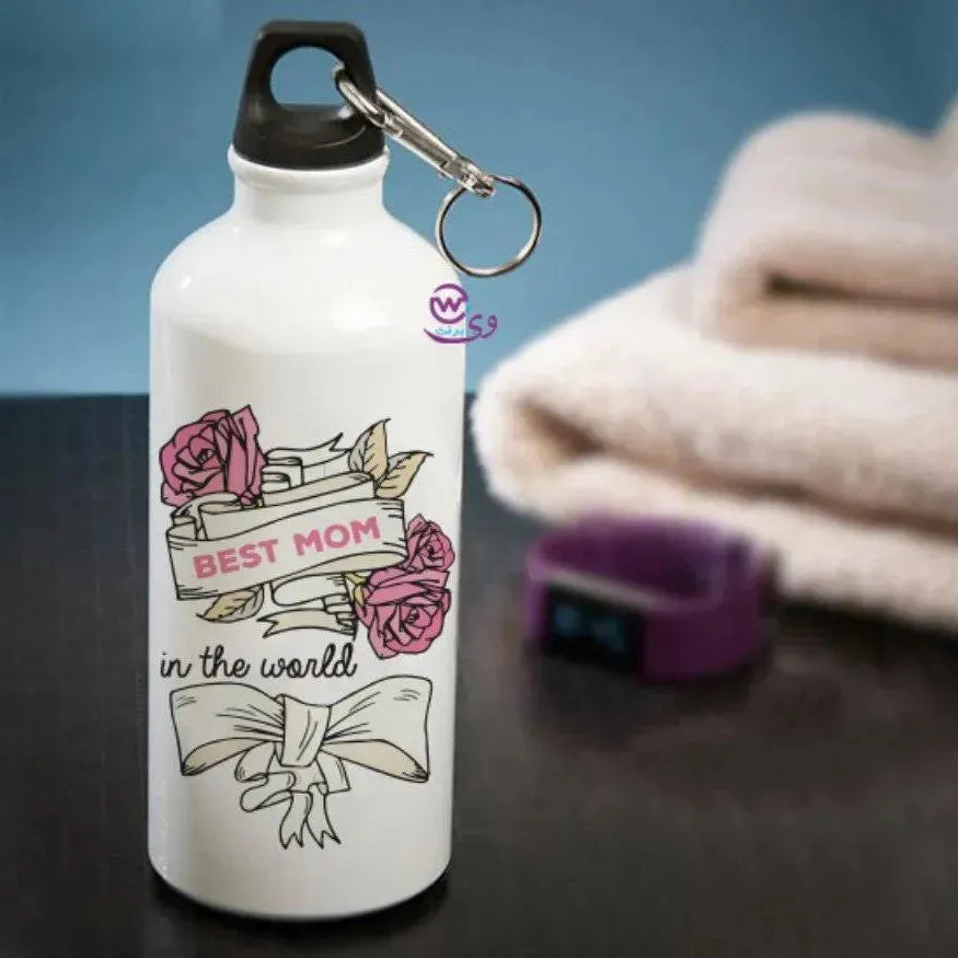 Water Bottle flask -Aluminum - Mom Designs - WE PRINT