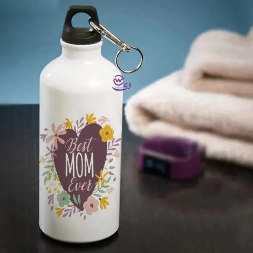 Water Bottle flask -Aluminum - Mom Designs - WE PRINT