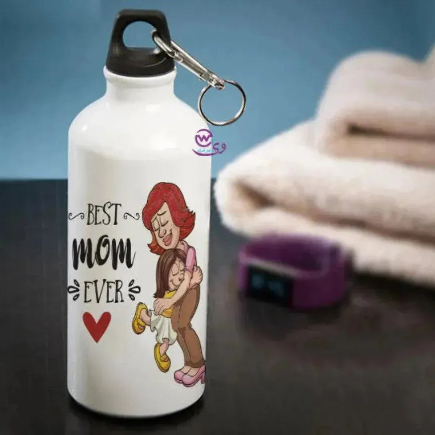 Water Bottle flask -Aluminum - Mom Designs - WE PRINT