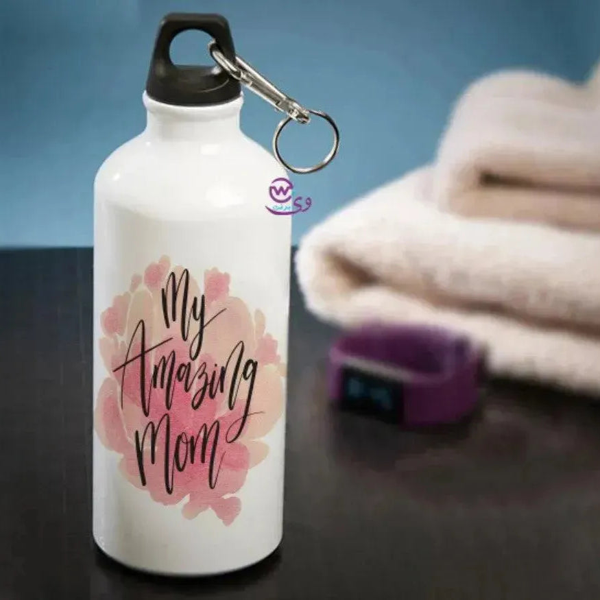 Water Bottle flask -Aluminum - Mom Designs - WE PRINT