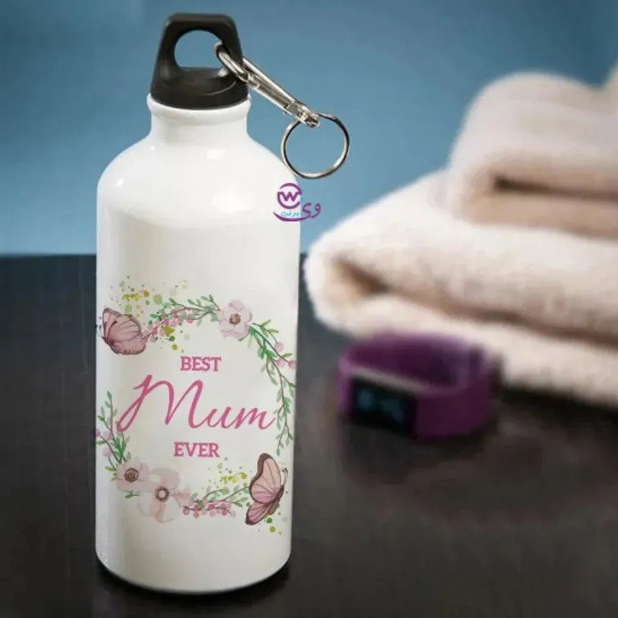 Water Bottle flask -Aluminum - Mom Designs - WE PRINT