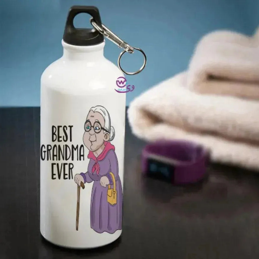 Water Bottle flask -Aluminum - Mom Designs - WE PRINT