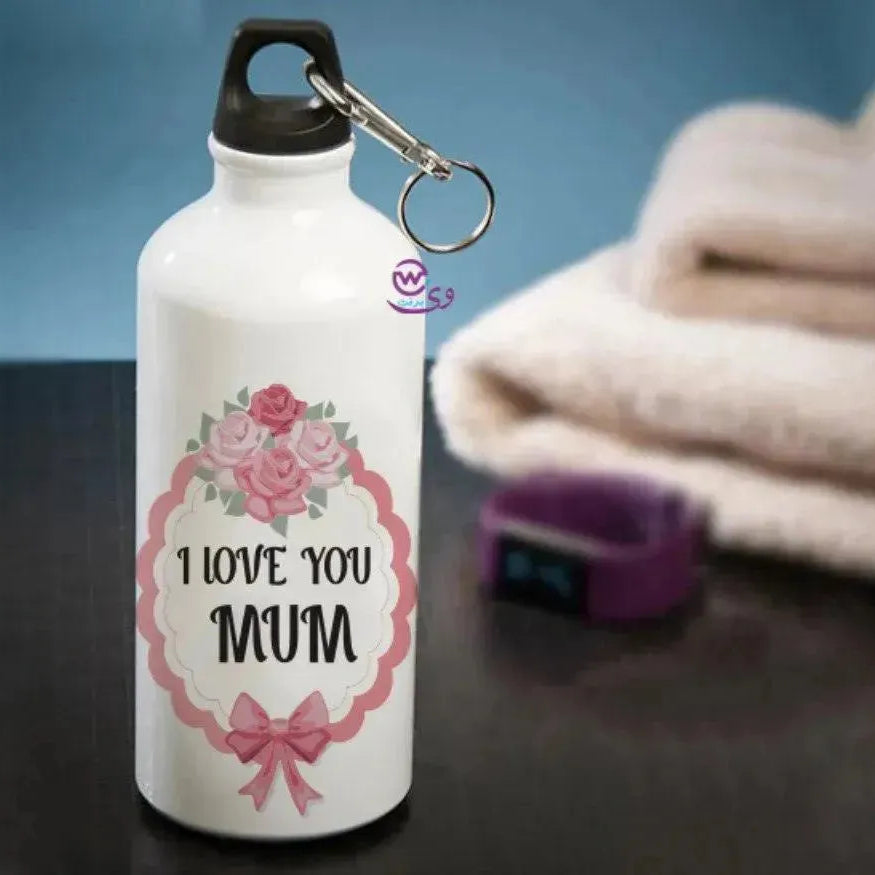 Water Bottle flask -Aluminum - Mom Designs - WE PRINT