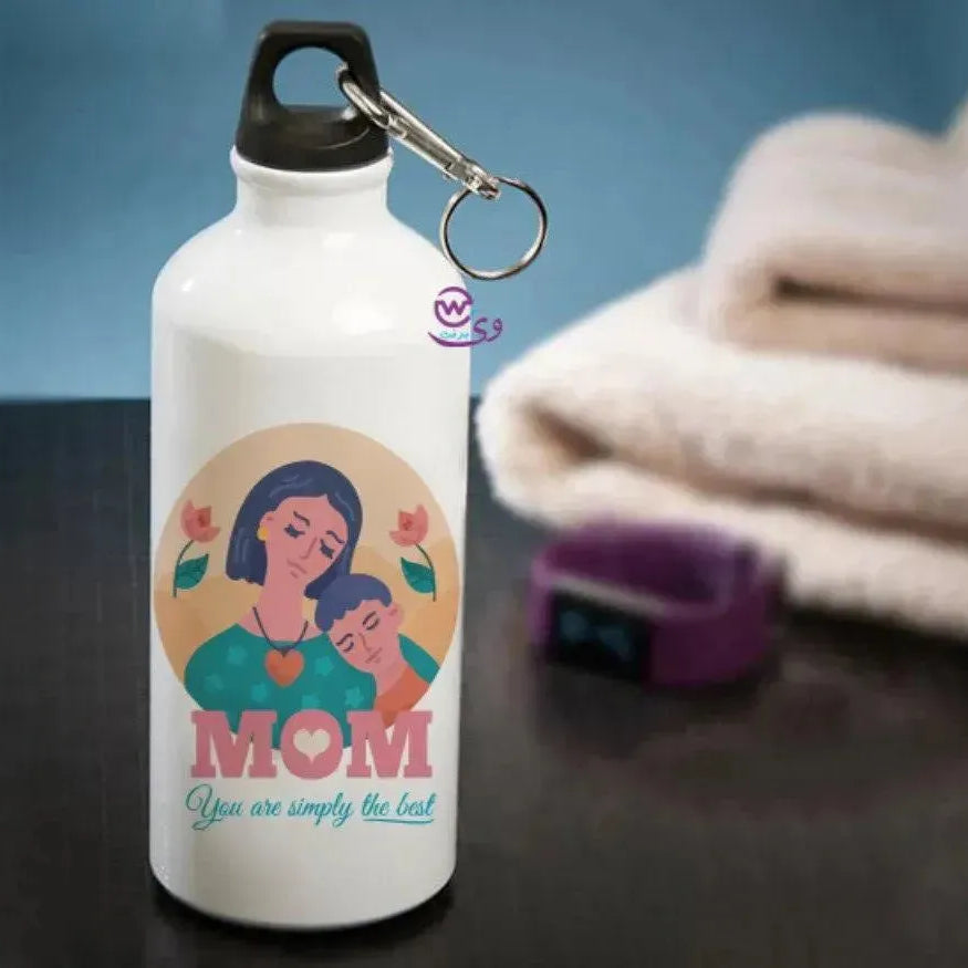 Water Bottle flask -Aluminum - Mom Designs - WE PRINT