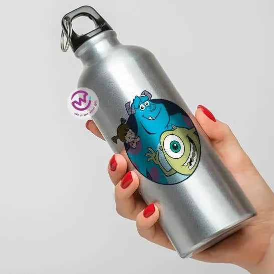 Water Bottle flask -Aluminum -Monsters - WE PRINT