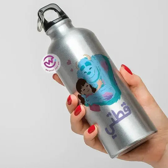 Water Bottle flask -Aluminum -Monsters - WE PRINT