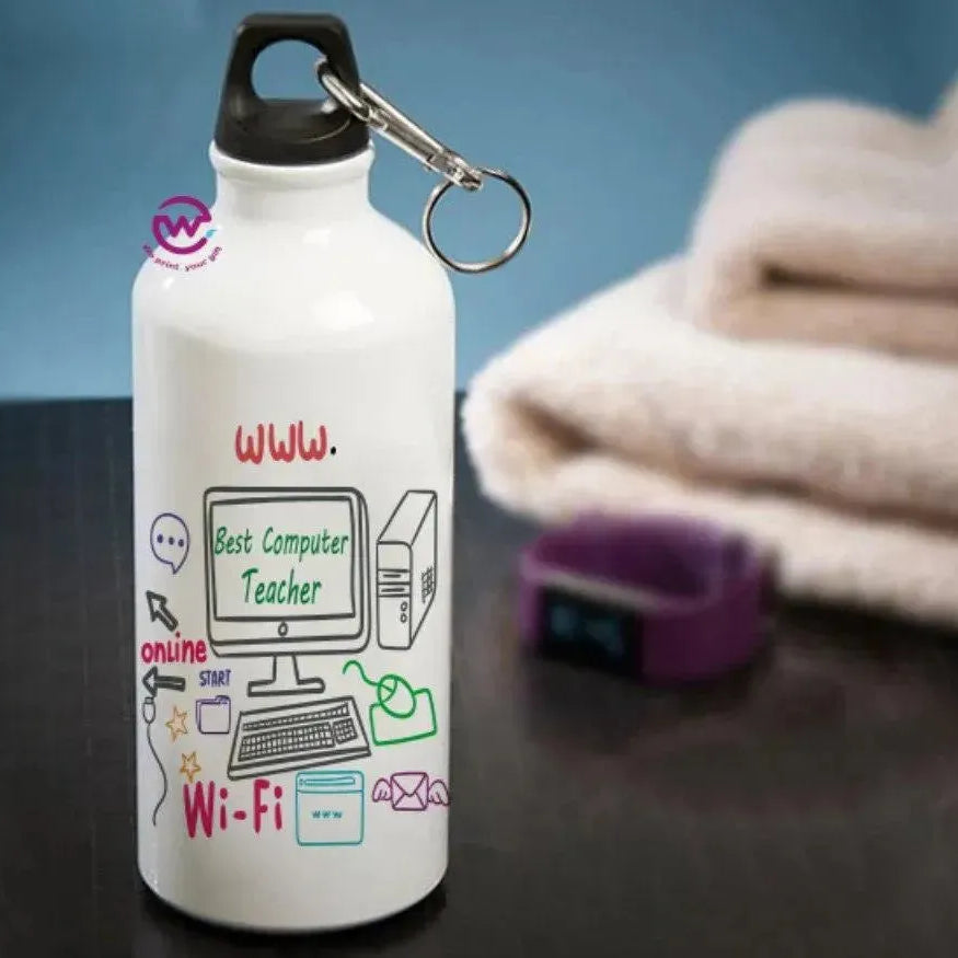 Water Bottle flask-Aluminum -Teachers - WE PRINT