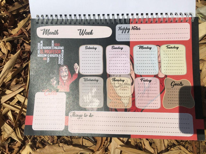 Weekly Planner -la casa de papel - WE PRINT