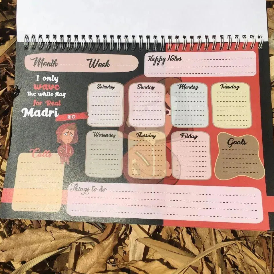 Weekly Planner -la casa de papel - WE PRINT