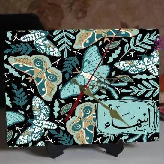 Wooden Desk Clock -Arabic Names-B - WE PRINT