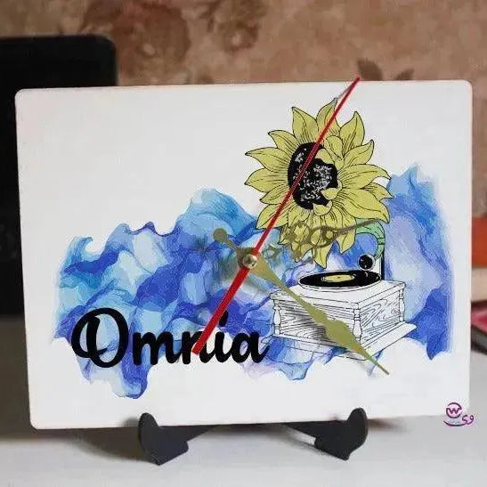 Wooden Desk Clock -English Names - WE PRINT