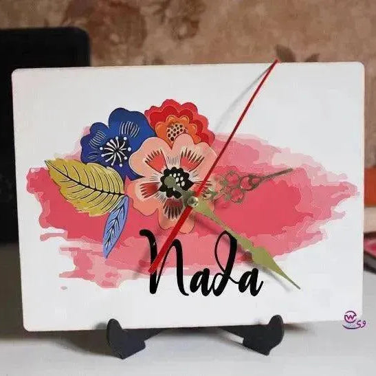 Wooden Desk Clock -English Names - WE PRINT