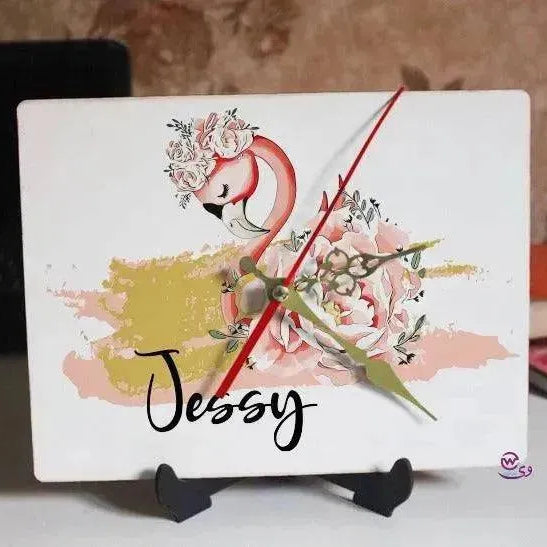 Wooden Desk Clock -English Names - WE PRINT