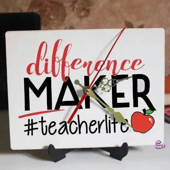 Wooden Desk Clock - Teachers - WE PRINT