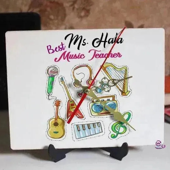 Wooden Desk Clock - Teachers - WE PRINT