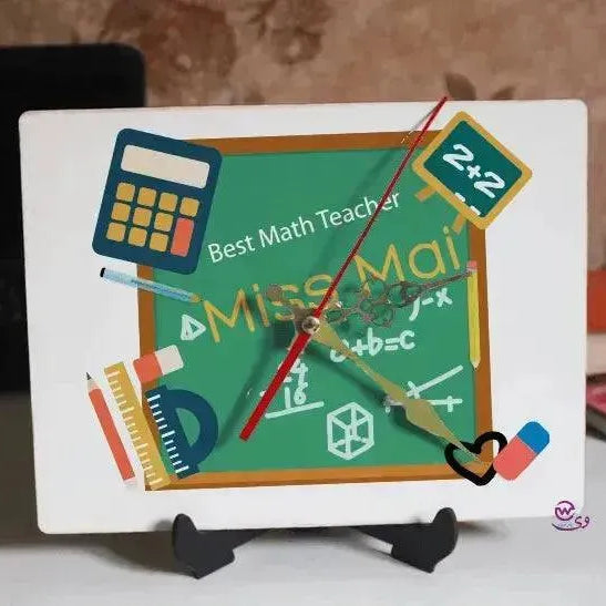 Wooden Desk Clock - Teachers - WE PRINT