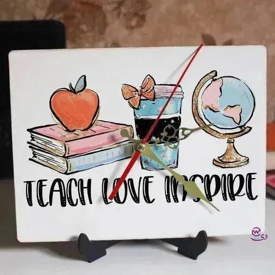 Wooden Desk Clock - Teachers - WE PRINT