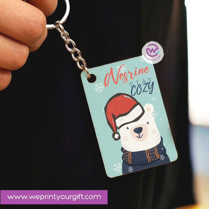 Wooden Keychain - Christmas - weprint.yourgift