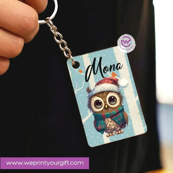 Wooden Keychain - Christmas - WE PRINT