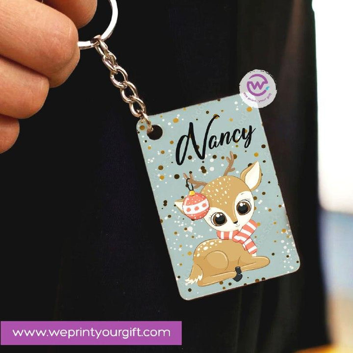 Wooden Keychain - Christmas - weprint.yourgift
