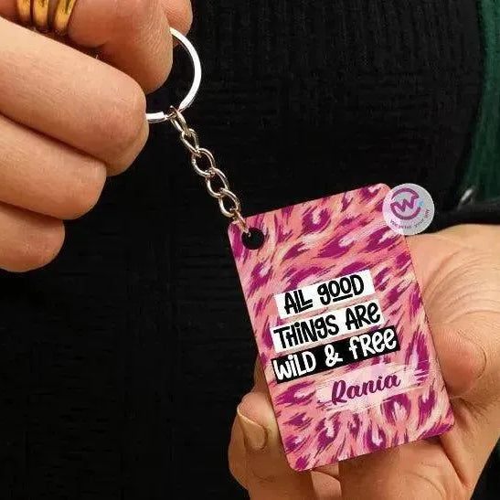 Wooden Keychain -Names-B - WE PRINT