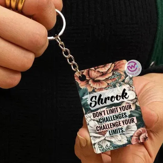 Wooden Keychain -Names-B - WE PRINT