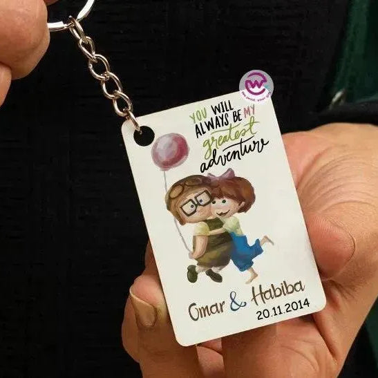Wooden Keychain - UP Cartoon - WE PRINT