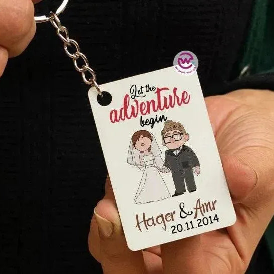 Wooden Keychain - UP Cartoon - WE PRINT