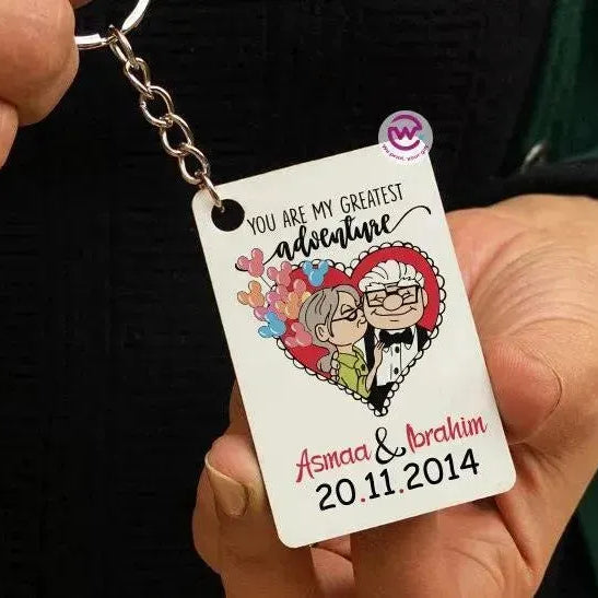 Wooden Keychain - UP Cartoon - WE PRINT