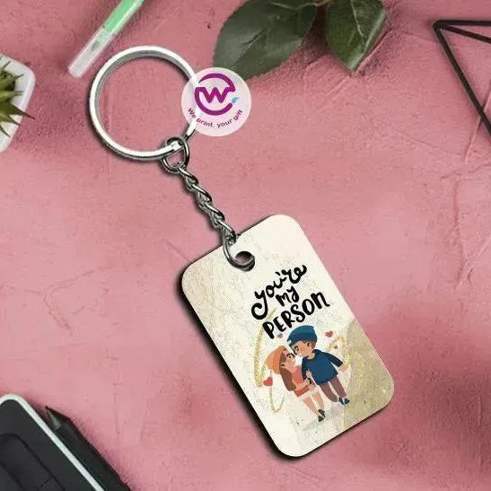 Wooden Keychain - Valentine's Day - WE PRINT
