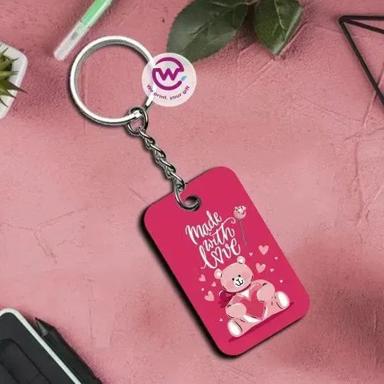 Wooden Keychain - Valentine's Day - WE PRINT
